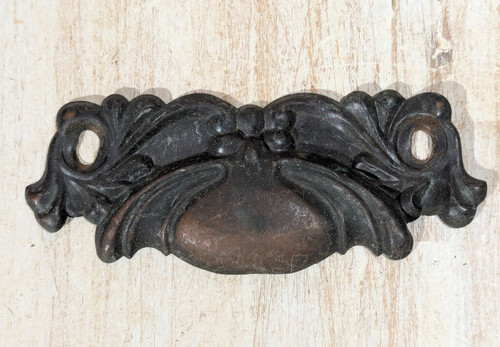 Antique ornate stamped brass - stamped,